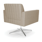 Kit 2 Poltronas Giratória Viena Gomada Veludo Luxo Prata Base