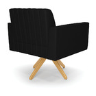 Kit 2 Poltronas Giratória Viena Gomada Veludo Luxo Preto A81