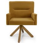 Kit 2 Poltronas Giratórias Base Giromad Madeira Angel B-260 V