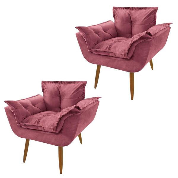 Kit 2 Poltronas Heloísa Vizza Estofados Sala Decoração Retrô