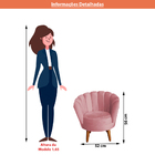 Kit 2 Poltronas Infantis Decorativa Sala De Estar Pétala Velu