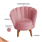 Kit 2 Poltronas Infantis Decorativa Sala De Estar Pétala Velu