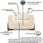 Kit 2 Poltronas Jolie 1 Lugar Pes Boomerang Linho Ezz