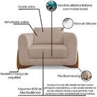 Kit 2 Poltronas Jolie 1 Lugar Pes Boomerang Linho Ezz