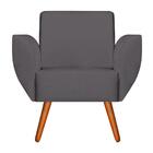 Kit 2 Poltronas Jolly Decorativa Suede Cinza D'rost