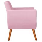 Kit 2 Poltronas Jolly Decorativa Suede Rosa Bebê Kasa Sofá