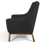 Kit 2 Poltronas Juliet Base De Madeira Linho Chumbo Domi