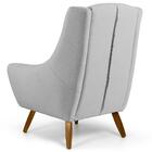 Kit 2 Poltronas Juliet Pés De Madeira Linho Cinza Claro Domi