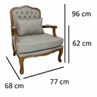 Kit 2 Poltronas King Capitonê E Aparador Meia Lua