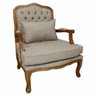 Kit 2 Poltronas King Capitonê E Aparador Meia Lua