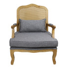 Kit 2 Poltronas King Com Tela + Mesa Centro Verniz Mel E Cinza