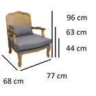 Kit 2 Poltronas King Com Tela + Mesa Centro Verniz Mel E Cinza