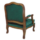 Kit 2 Poltronas King Madeira Maciça Entalhada Com Almofadas V