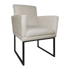 Kit 2 Poltronas Klara Sala Base Metálica Preta Corano - Valli