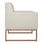 Kit 2 Poltronas Linho Base De Ferro Bali Espresso Móveis Bege