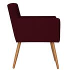 Kit 2 Poltronas Lisboa Decorativa Suede Bordo D'rost