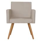 Kit 2 Poltronas Lisboa Decorativa Suede Creme Kasa Sofá