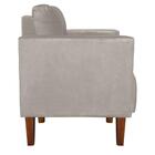 Kit 2 Poltronas Livia Suede Pés Chanfrado Castanho - D'rossi