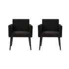 Kit 2 Poltronas Luca Para Sala De Recepção Em Tecido Suede -