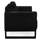 Kit 2 Poltronas Luisa Suede Industrial Metálica Preto D01 - D