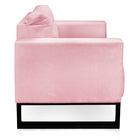 Kit 2 Poltronas Luisa Suede Rosa Bebê Base Industrial Metálic