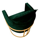 Kit 2 Poltronas Luna Decorativas Com Base Metal Dourado Em Ve