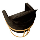 Kit 2 Poltronas Luna Decorativas Com Base Metal Dourado Em Ve