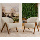 Kit 2 Poltronas Mega Bouclé Suave Off White - Sallar Home