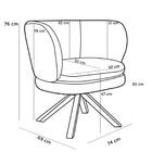 Kit 2 Poltronas Melissa Base Giratória Linho Cinza Claro