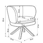 Kit 2 Poltronas Melissa Base Giratória Linho Cinza Claro