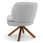 Kit 2 Poltronas Melissa Base Giratória Linho Cinza Claro