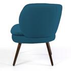 Kit 2 Poltronas Melissa Pés Palito Veludo Azul Cobalto Domi