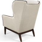 Kit 2 Poltronas Milena Base Madeira Algodão Capuccino/corano