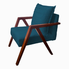 Kit 2 Poltronas Monalisa Decorativa Mona Pés De Madeira Maciç