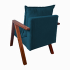 Kit 2 Poltronas Monalisa Decorativa Mona Pés De Madeira Maciç