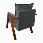 Kit 2 Poltronas Monalisa Decorativa Mona Pés De Madeira Maciç