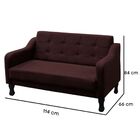 Kit 2 Poltronas Namoradeira Puff Bela Suede Vermelho Bordô