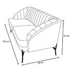 Kit 2 Poltronas Namoradeiras Base Aço Coral 2 Lugares Corano