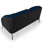 Kit 2 Poltronas Namoradeiras Base Aço Coral 2 Lugares Corano