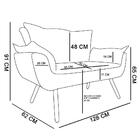 Kit 2 Poltronas Namoradeiras Pés Palito 2 Lugares Opla Suede
