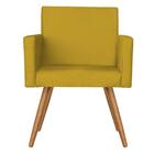 Kit 2 Poltronas Nina Decorativa Suede Amarelo Kasa Sofá