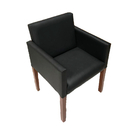 Kit 2 Poltronas Nina Executiva Em Tecido Sintético - Preto