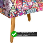 Kit 2 Poltronas Nina Luxo Suede Estampa Mandala Vermelho