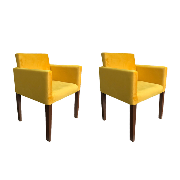 Kit 2 Poltronas Nina Para Escritório Sala De Recepção Tecido