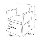 Kit 2 Poltronas Nina Pés Palito E 2 Puffs Amarelo Maragogibe