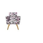 Kit 2 Poltronas Nina Sala De Estar Triangulo Rosa