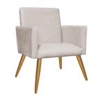 Kit 2 Poltronas Nina Suede Bege