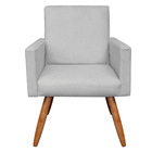 Kit 2 Poltronas Nina Veludo Pés Palito Castanho - Pallazio -