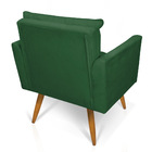 Kit 2 Poltronas Olivia Suede Verde Pés Palito Castanho - Pall