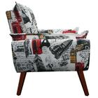 Kit 2 Poltronas Opala Decorativa Estampa Paris Kasa Sofá